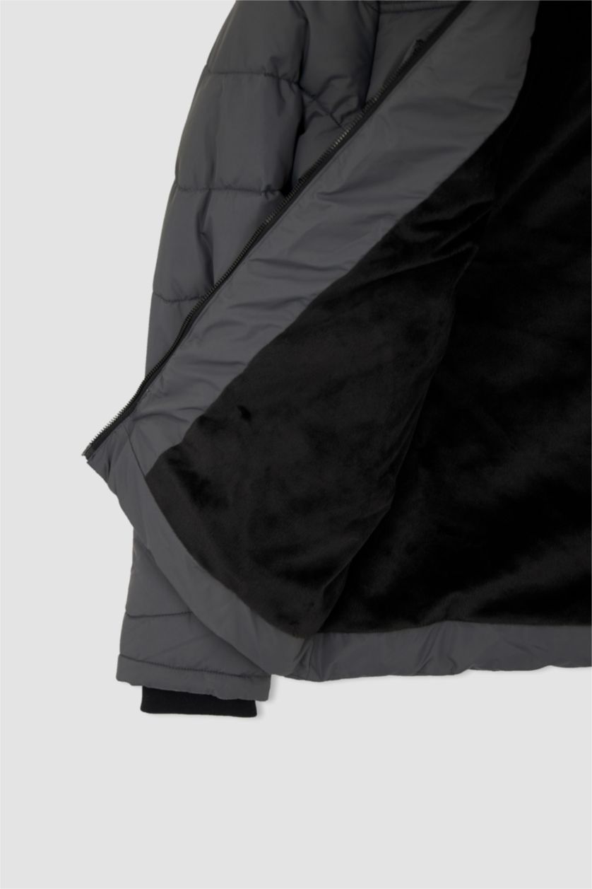 MAN Anthracite Slim Fit Puffer Jacket