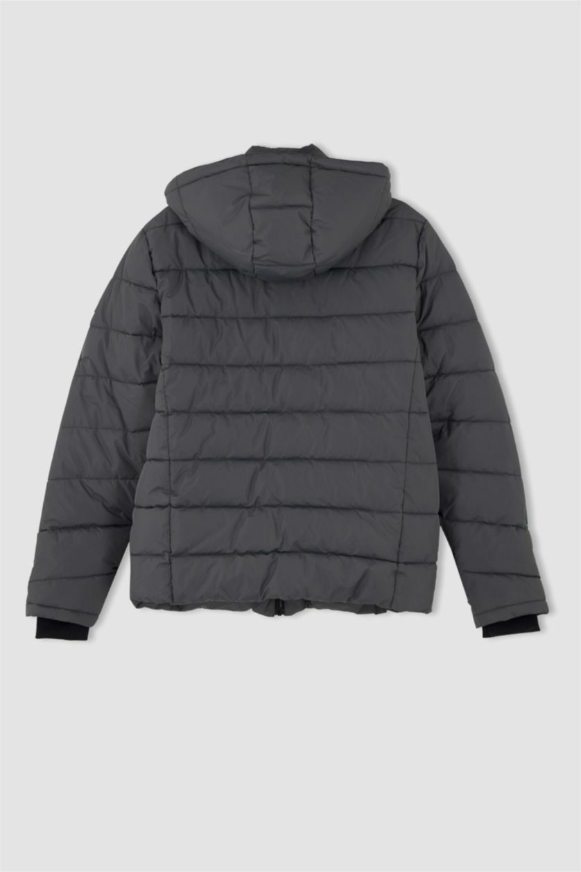 MAN Anthracite Slim Fit Puffer Jacket