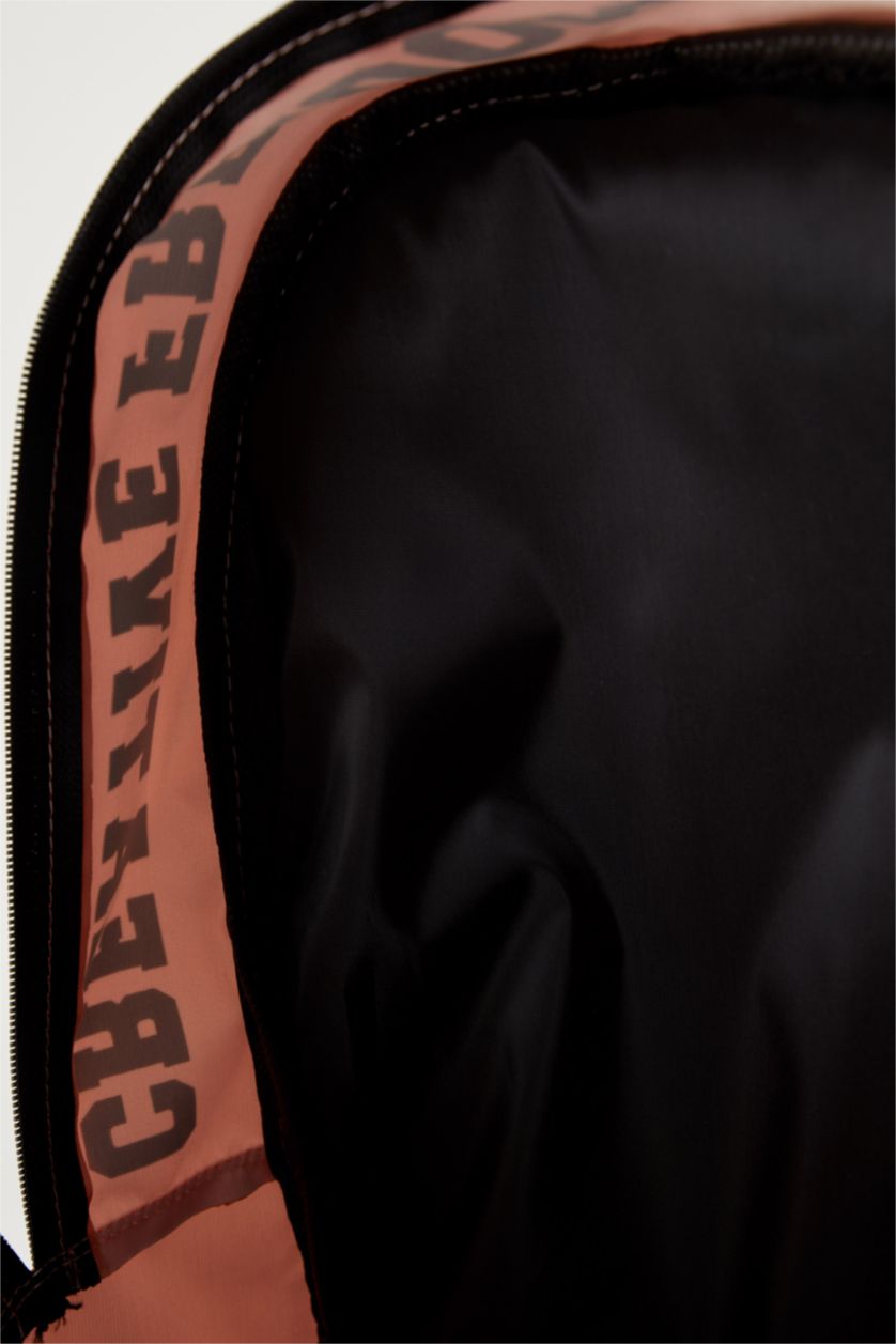 نساء زهري فاتح حقيبة ظهر مطبوعة بشعار