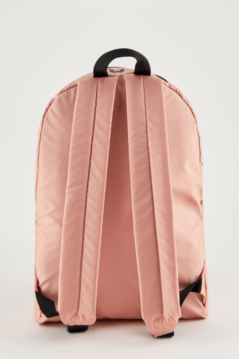 نساء زهري فاتح حقيبة ظهر مطبوعة بشعار