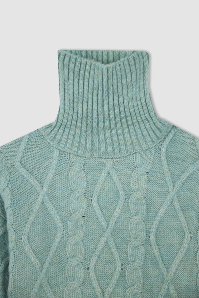 Girls & Teens Aqua Girl Regular Fit Turtleneck Pullover