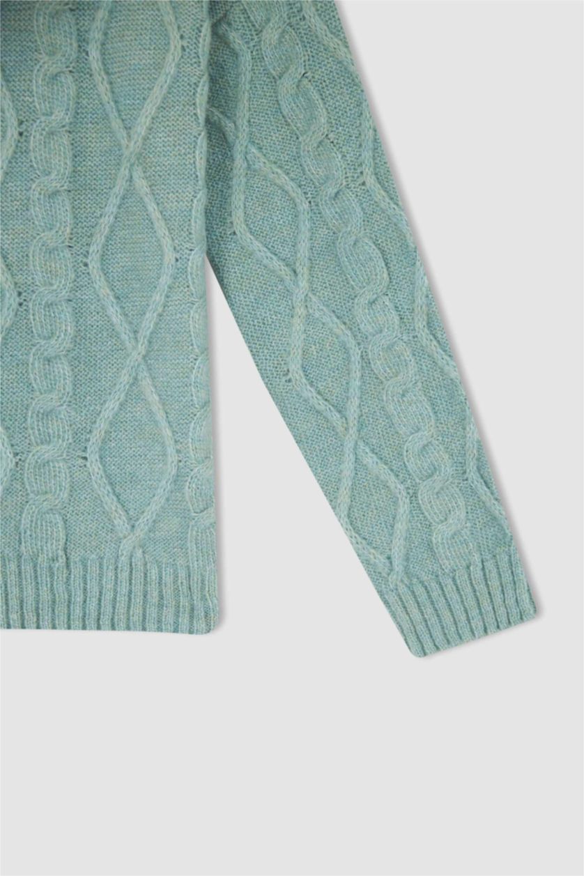 Girls & Teens Aqua Girl Regular Fit Turtleneck Pullover