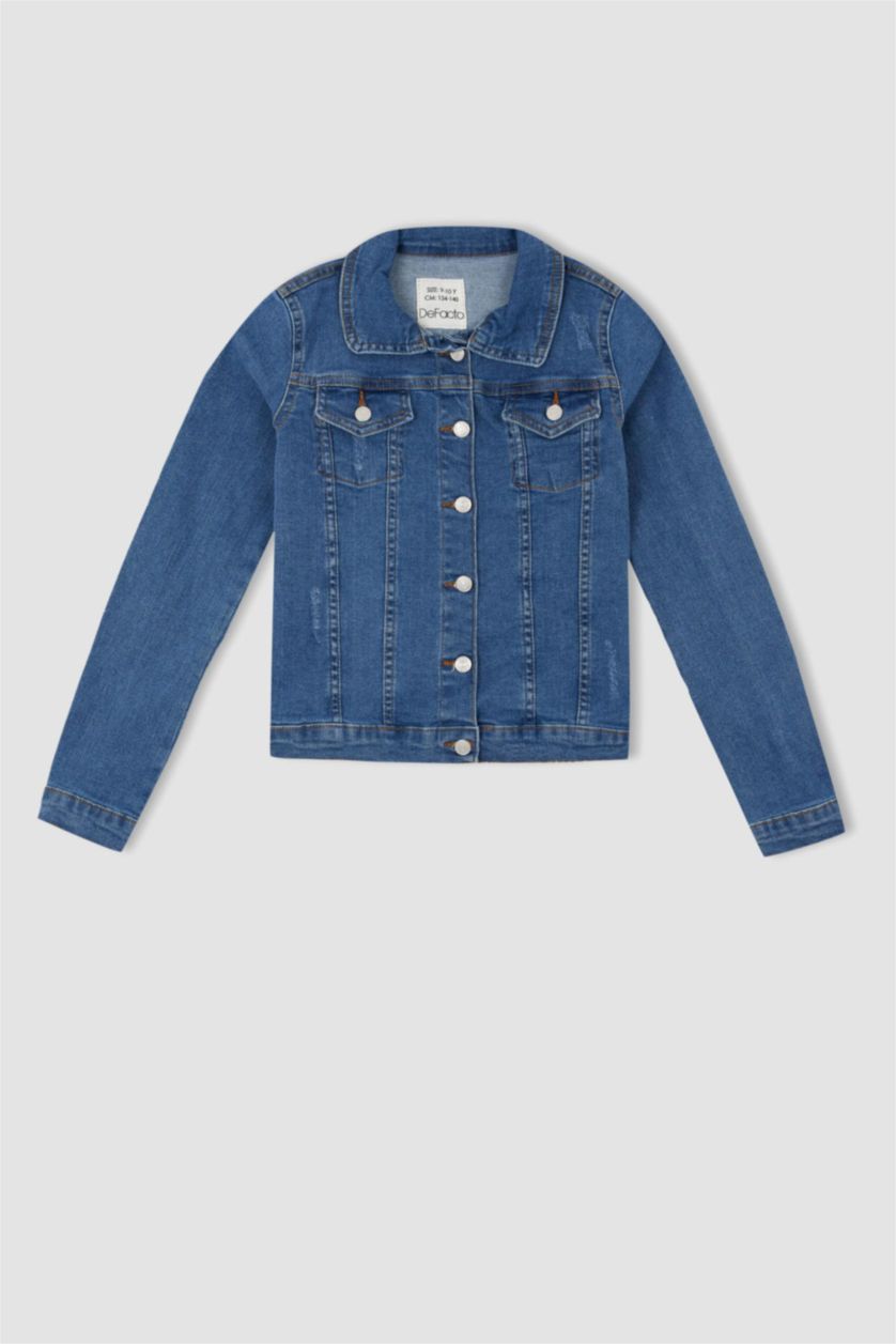 بنات أزرق جاكيت بناتي جينز قصة ضيقة