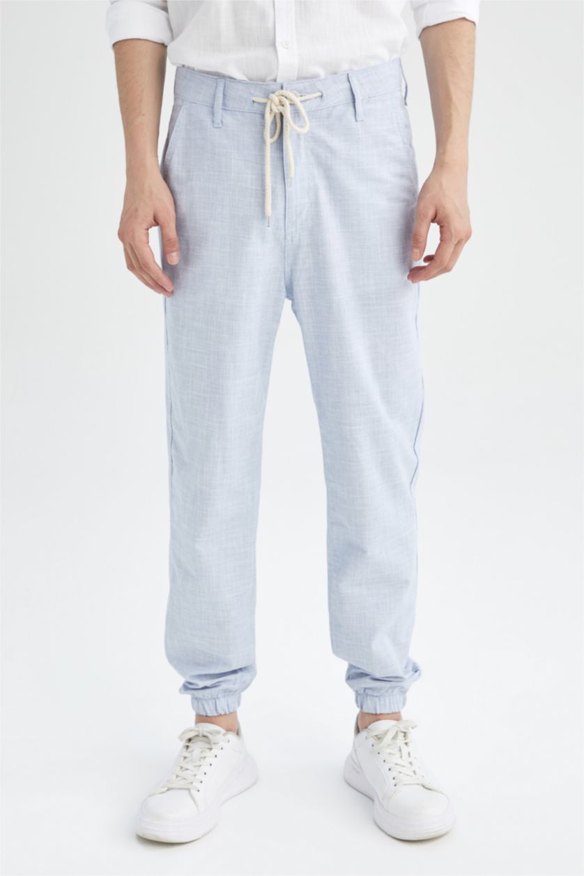 Erkek Açık Mavi Jogger Fıt Pantolon