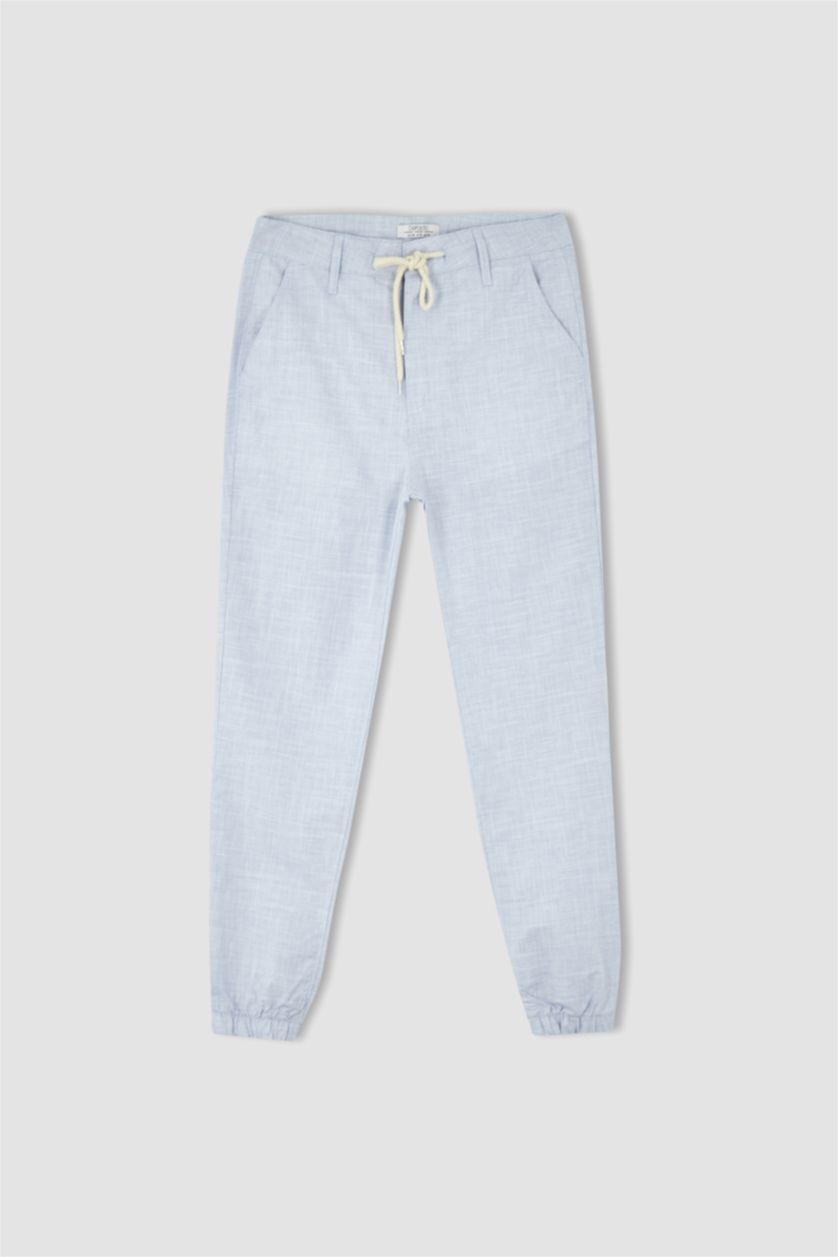 Erkek Açık Mavi Jogger Fıt Pantolon