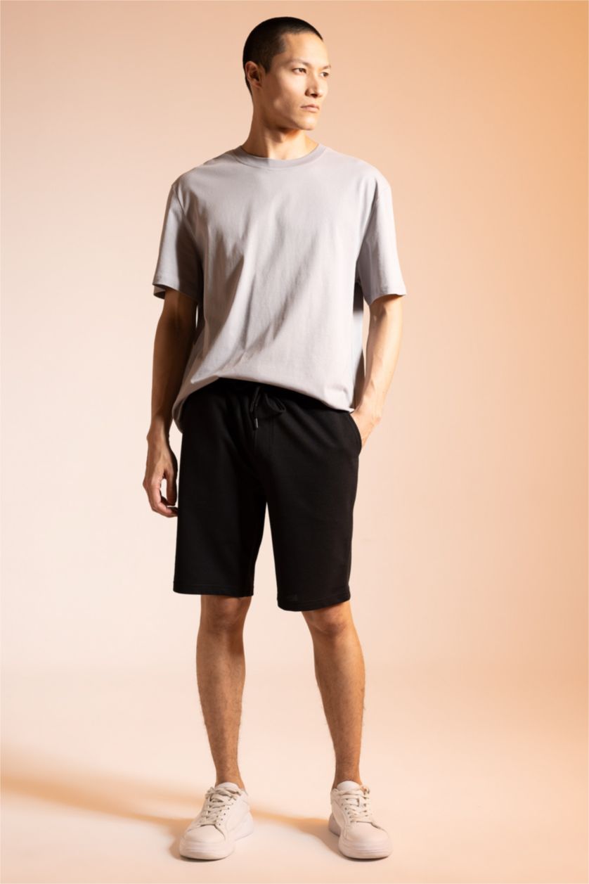 MAN Black Regular Fit Thin Sweatshirt Fabric