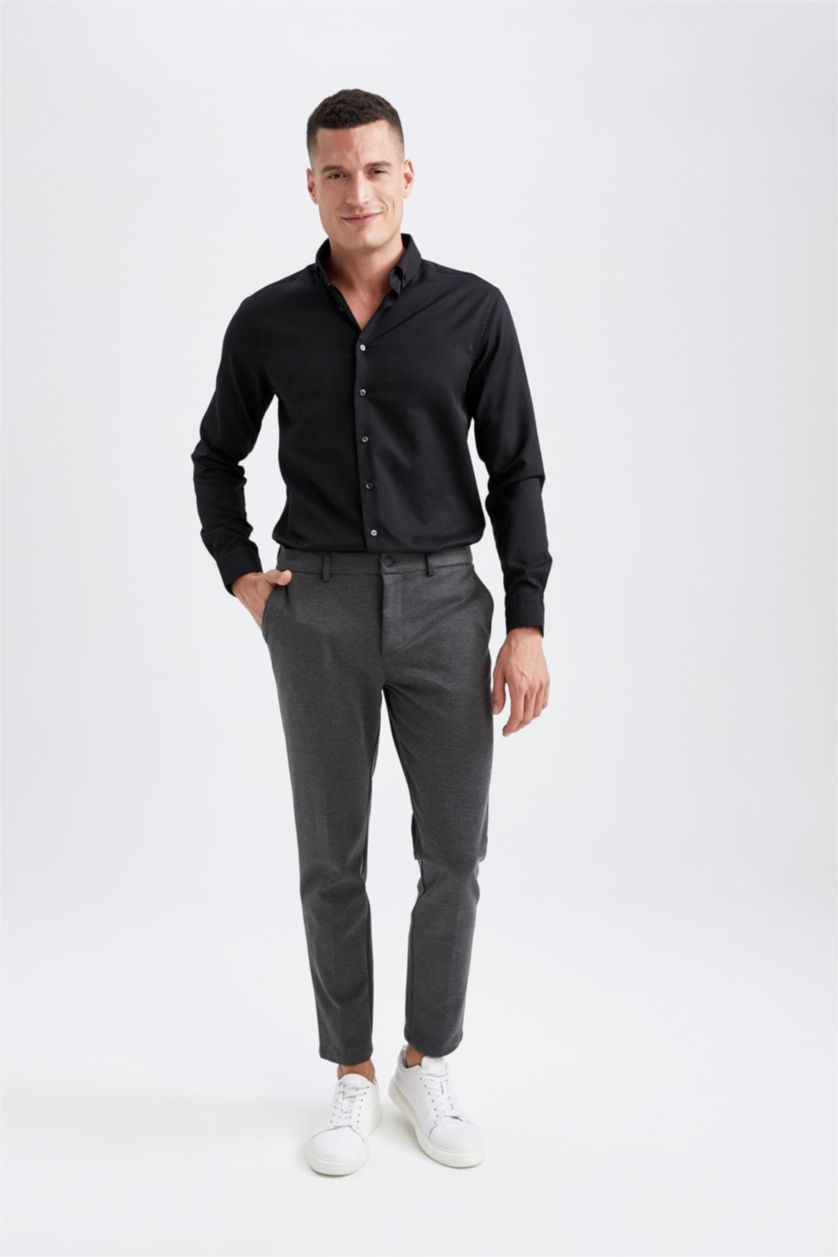MAN Black Modern Fit Long Sleeve Shirt