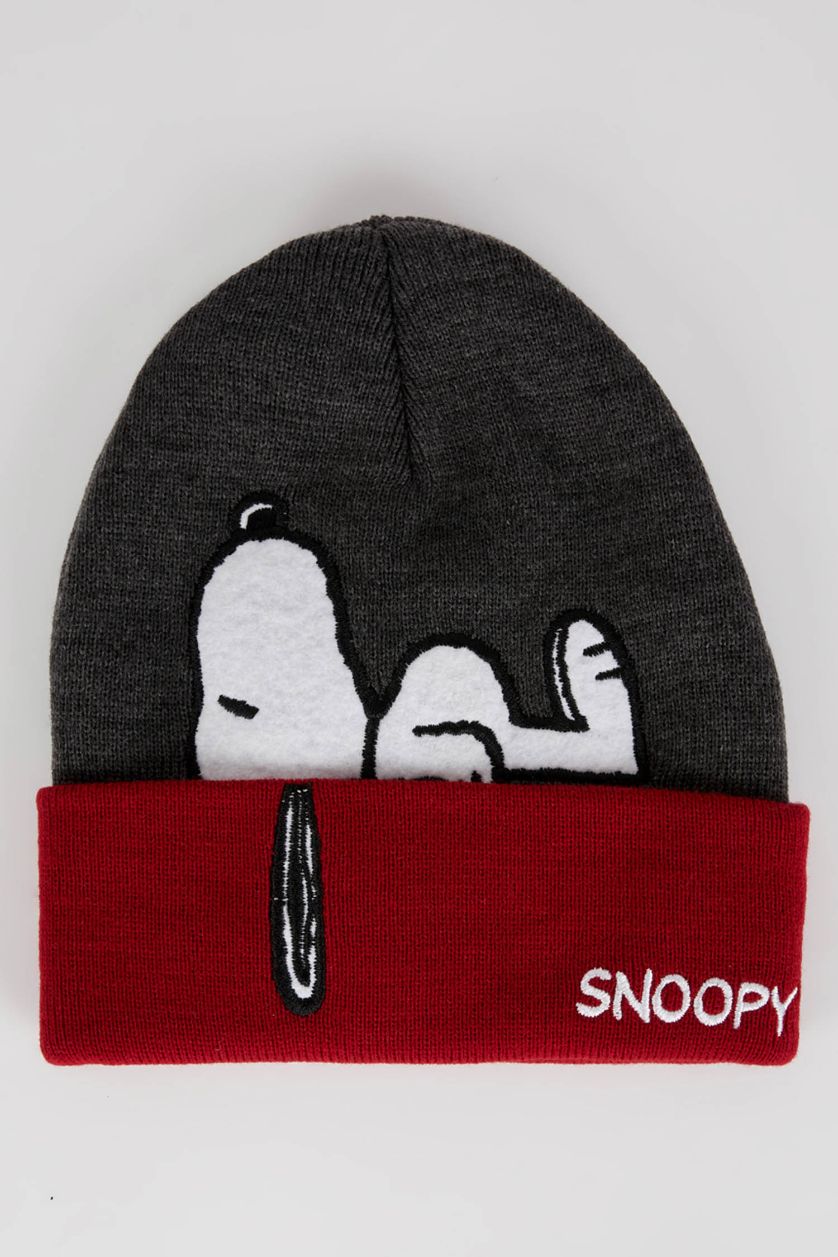 FEMME Gris Bonnet d'hiver Snoopy