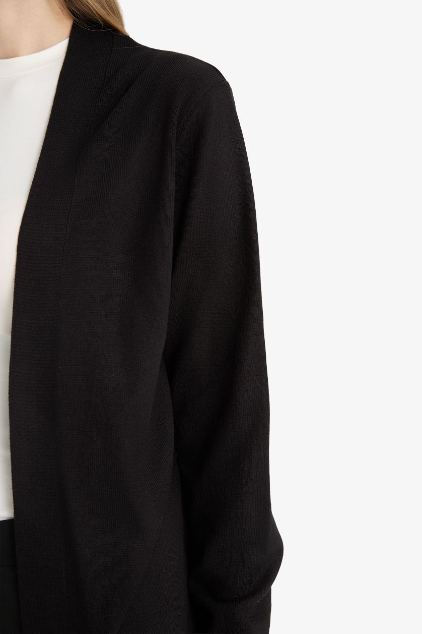 FEMME Noir Cardigan long Coupe régulière