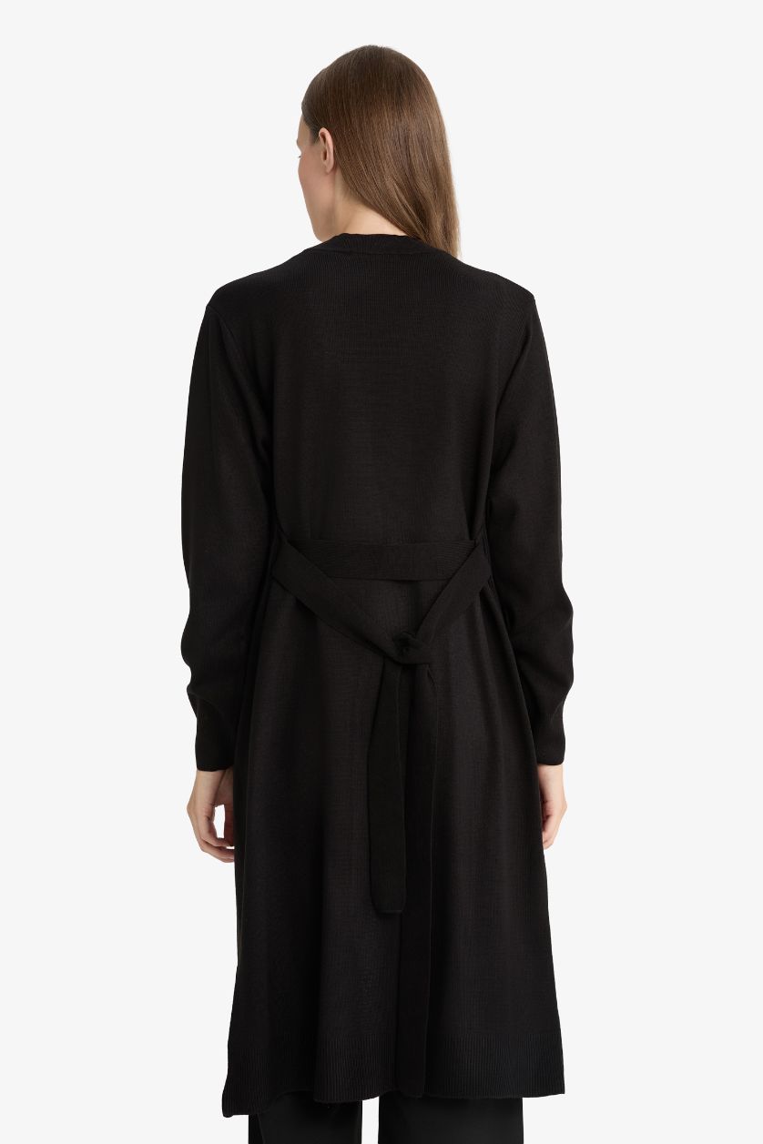 FEMME Noir Cardigan long Coupe régulière
