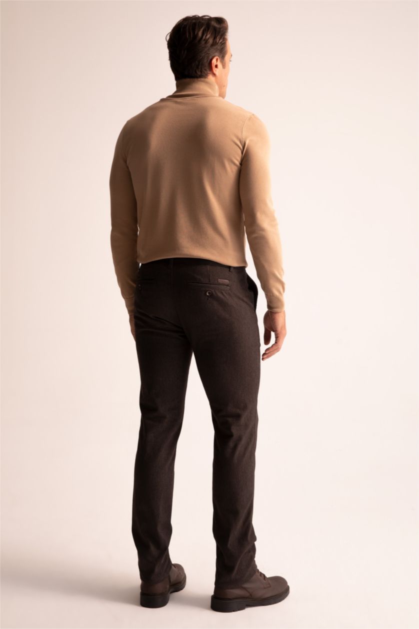 MAN Brown Regular Fit Trousers