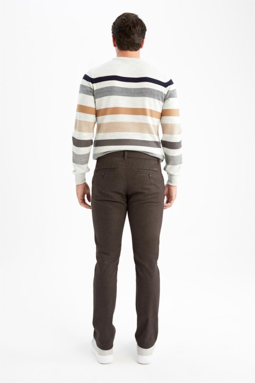 MAN Brown Regular Fit Trousers