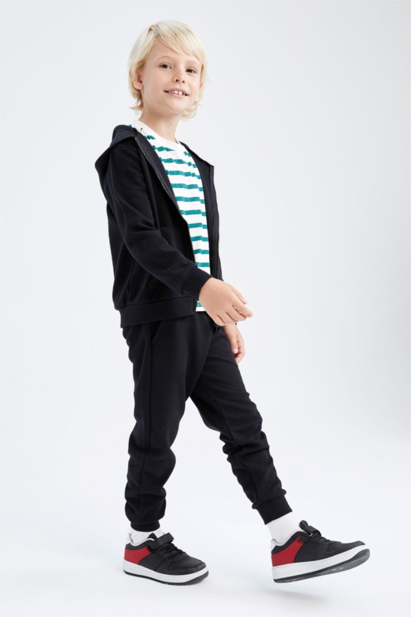 BOYS & TEENS Black بنطلون قصة عادية