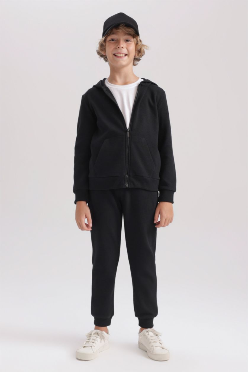 BOYS & TEENS Black Regular Fit Trousers
