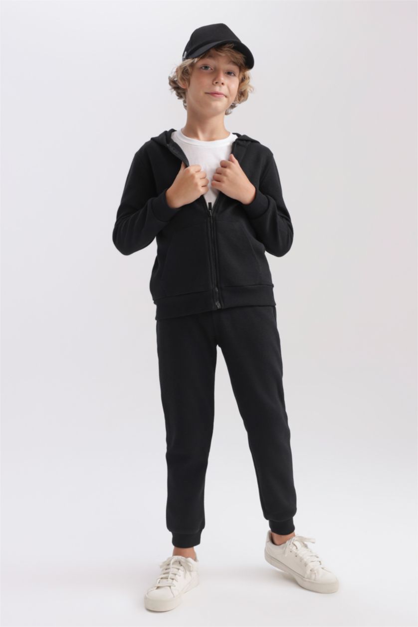 BOYS & TEENS Black Regular Fit Trousers