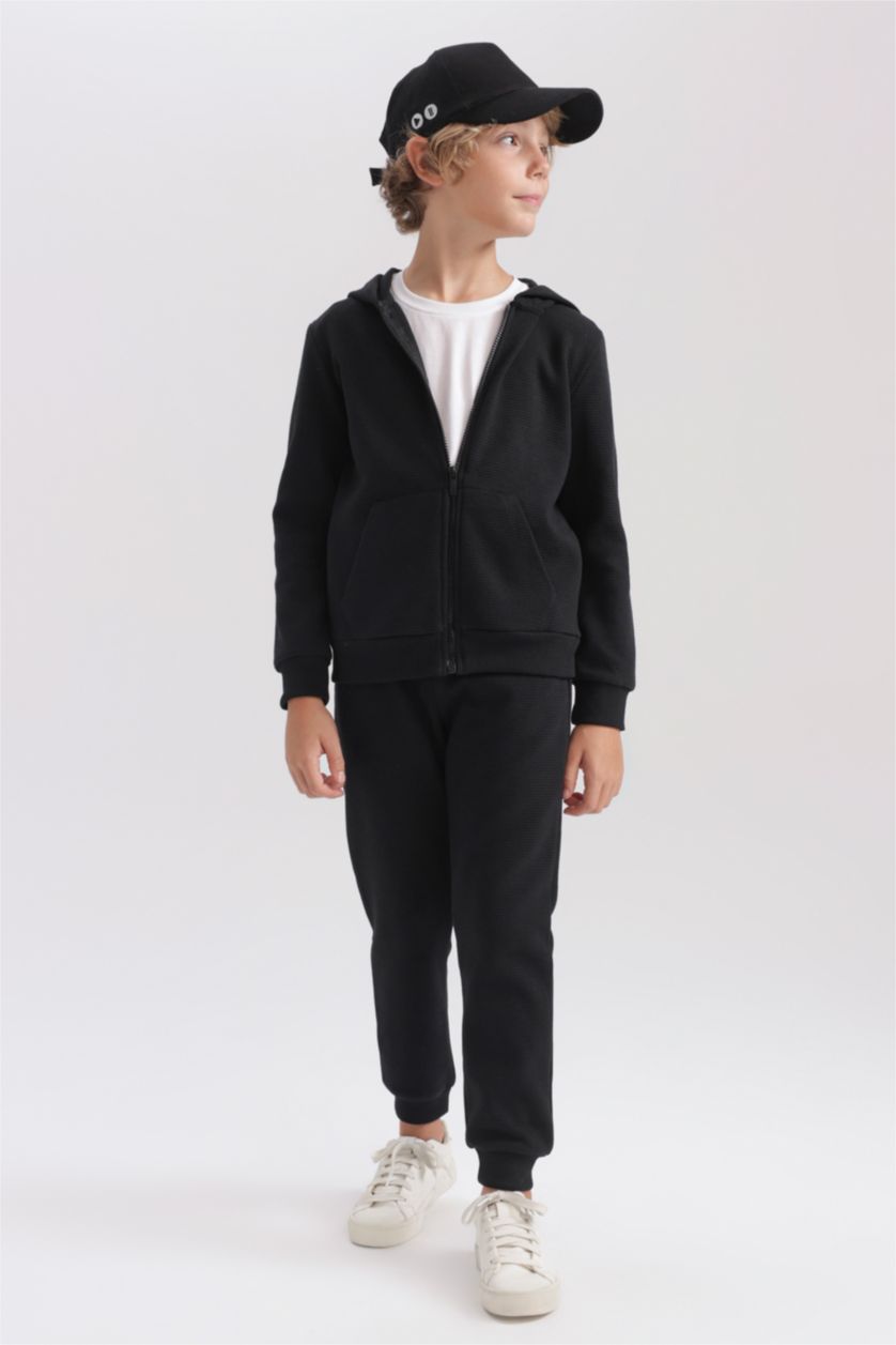 BOYS & TEENS Black Regular Fit Trousers