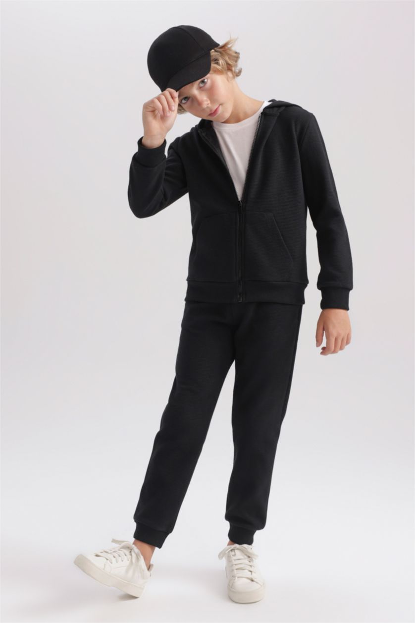 BOYS & TEENS Black Regular Fit Trousers