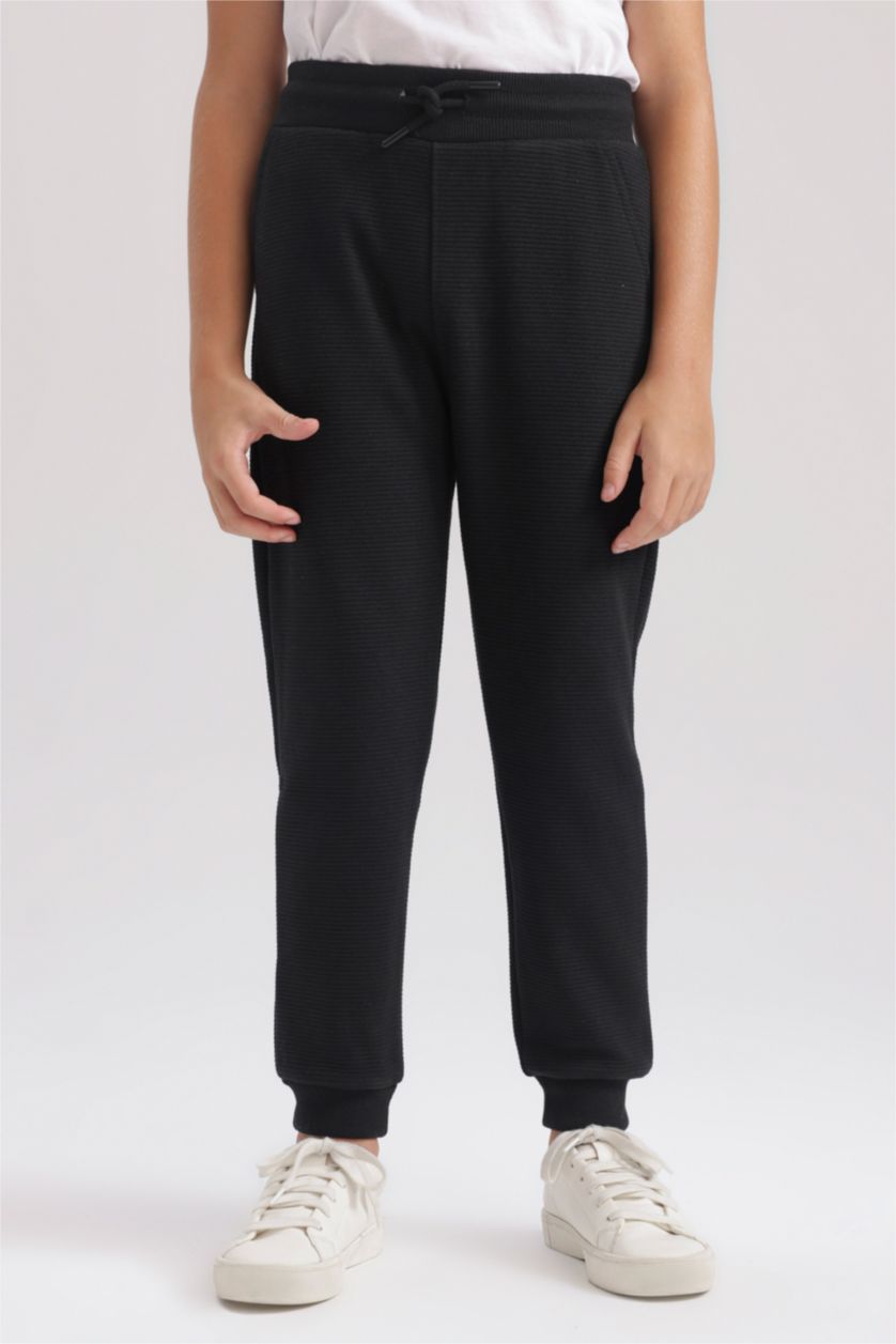 BOYS & TEENS Black Regular Fit Trousers