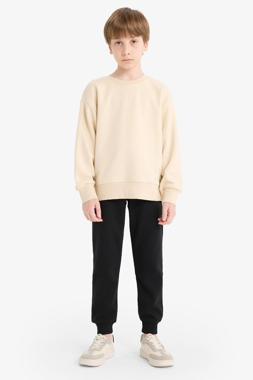 أولادي أسود بنطلون سويت بانتس اولادي جوجر قصة عادية وخصر مطاطي