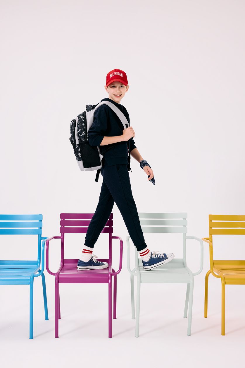 Erkek Çocuk - Genç Erkek Lacivert Erkek Çocuk Lacivert Beli Paçası Lastikli Cepli Jogger Okul Eşofman Altı