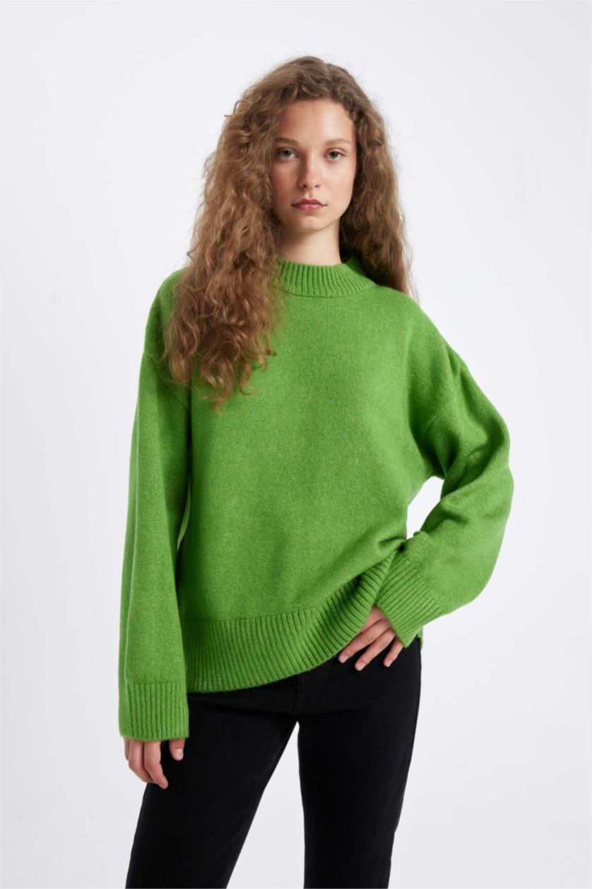 FEMME Vert Pull Tricot