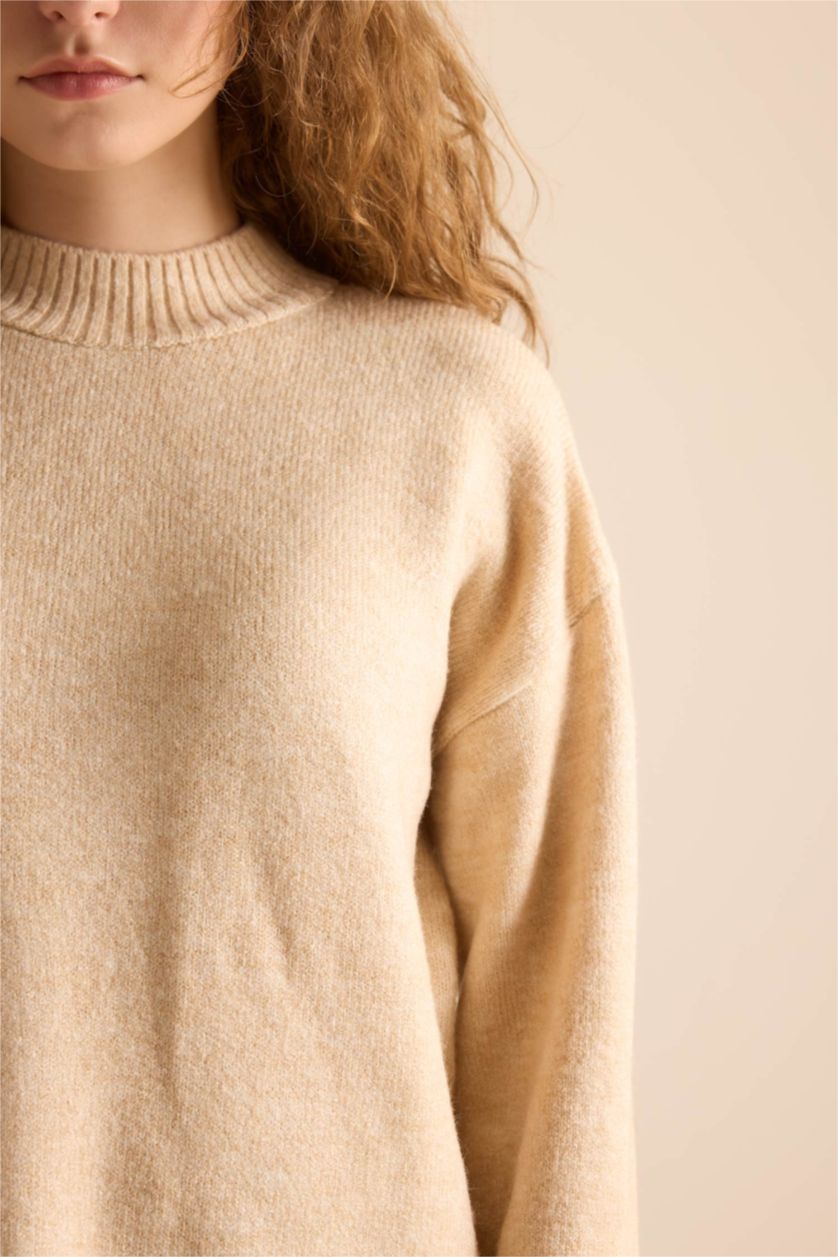 Women Sand Oversize Fit Knitwear Pullover