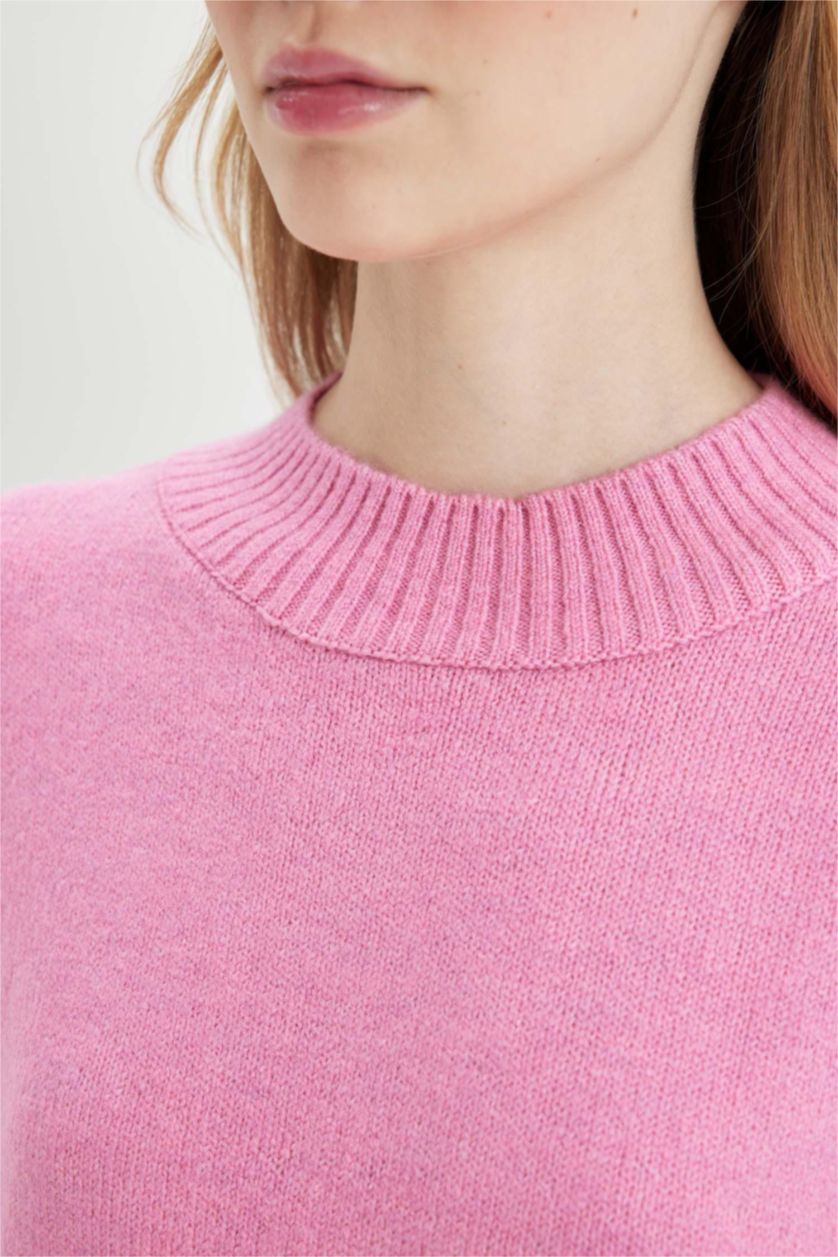 Women Pink Oversize Fit Knitwear Pullover