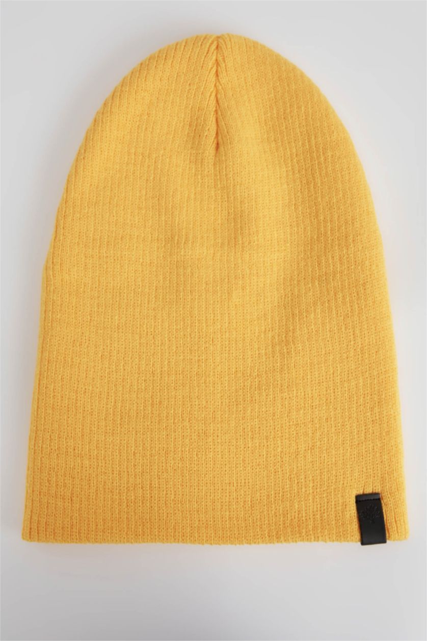 HOMME Jaune Bonnet d'hiver Basique en tricot pour Homme