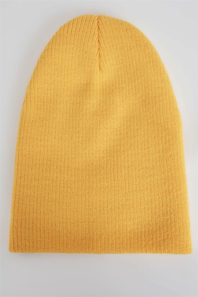 HOMME Jaune Bonnet d'hiver Basique en tricot pour Homme