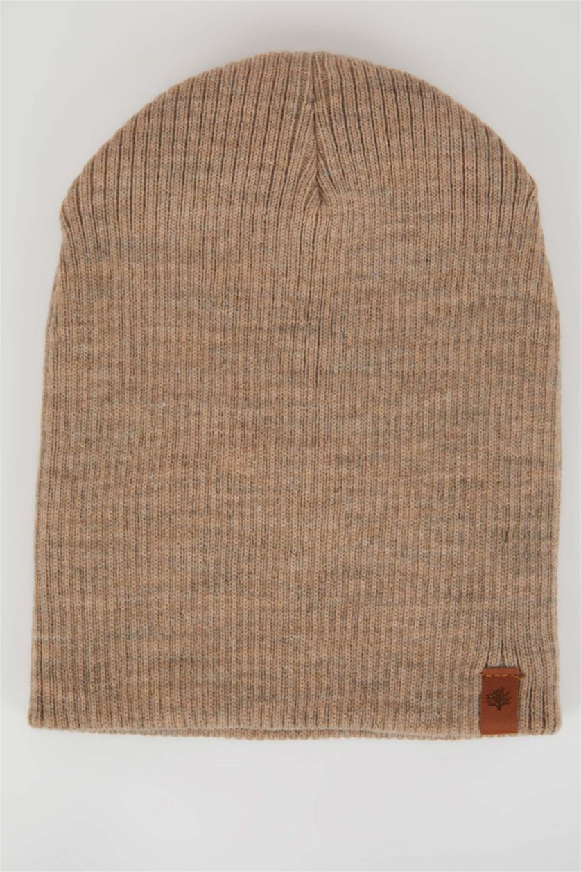 HOMME Beige Bonnet d'hiver