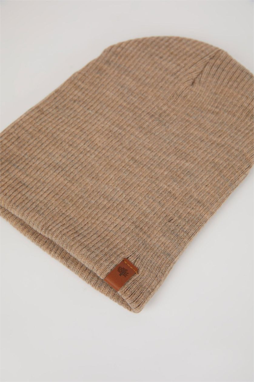 HOMME Beige Bonnet d'hiver