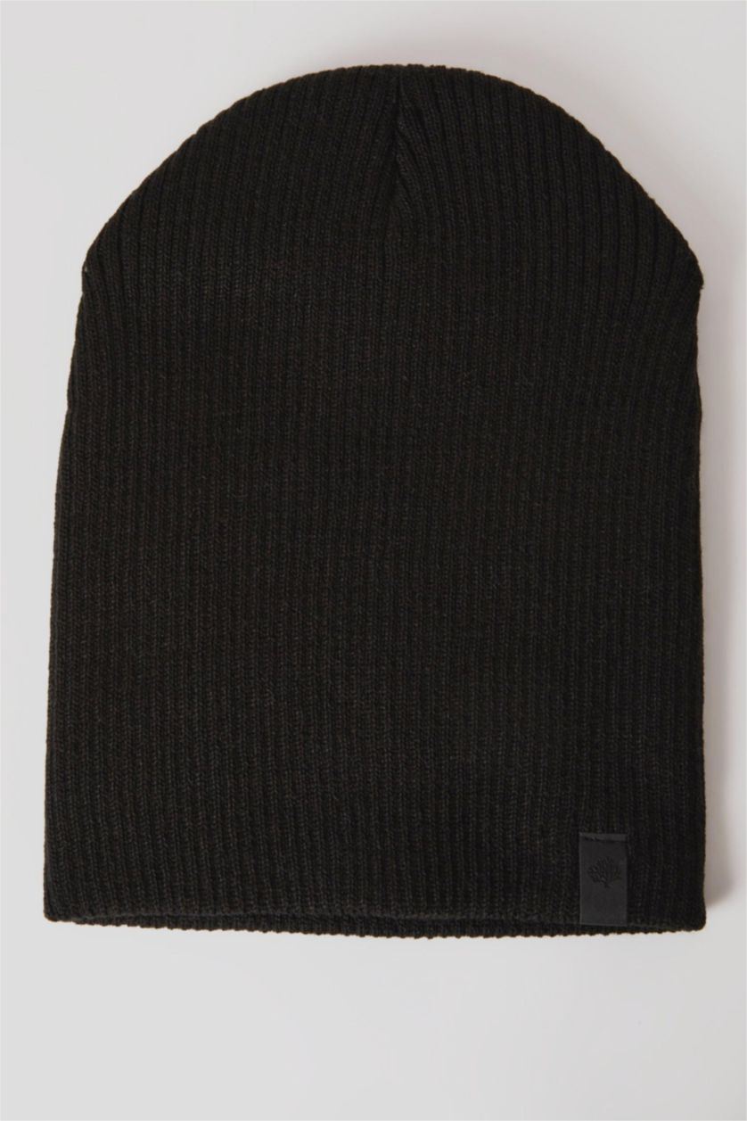 HOMME Noir Bonnet d'hiver
