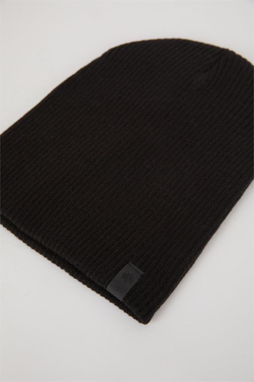 HOMME Noir Bonnet d'hiver