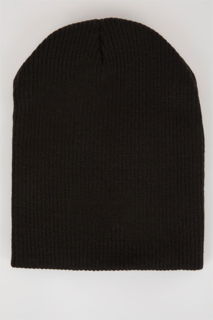 HOMME Noir Bonnet d'hiver