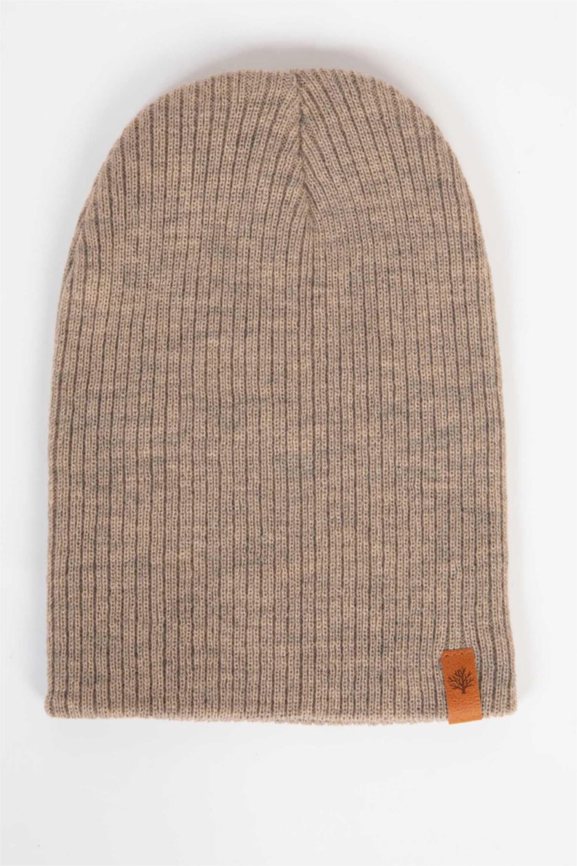 HOMME Beige Bonnet d'hiver