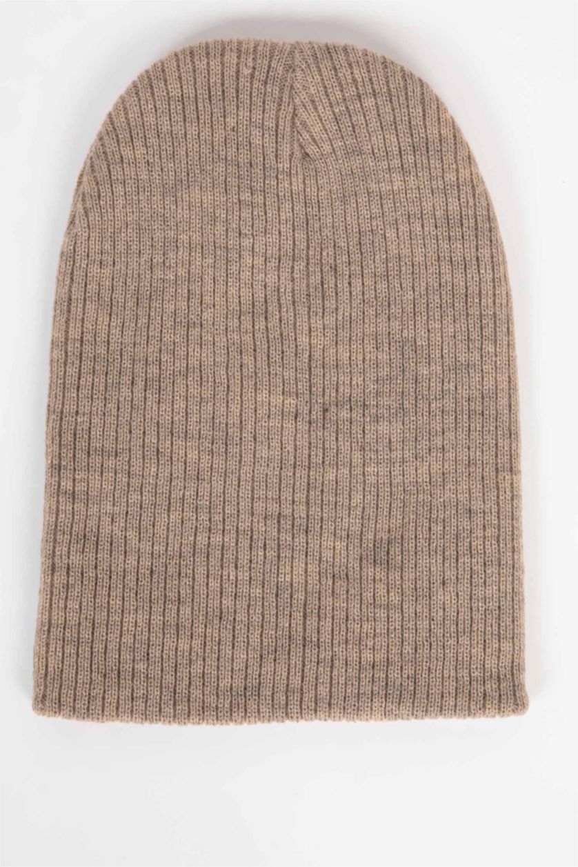 HOMME Beige Bonnet d'hiver