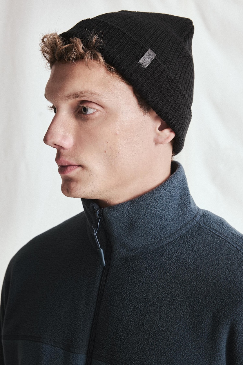 MAN Black Man Cotton Beanie