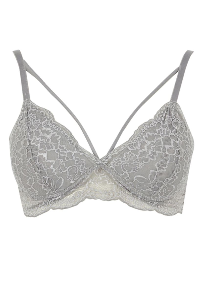 WOMAN Grey Fall in Love Full Lace With Pad Bra