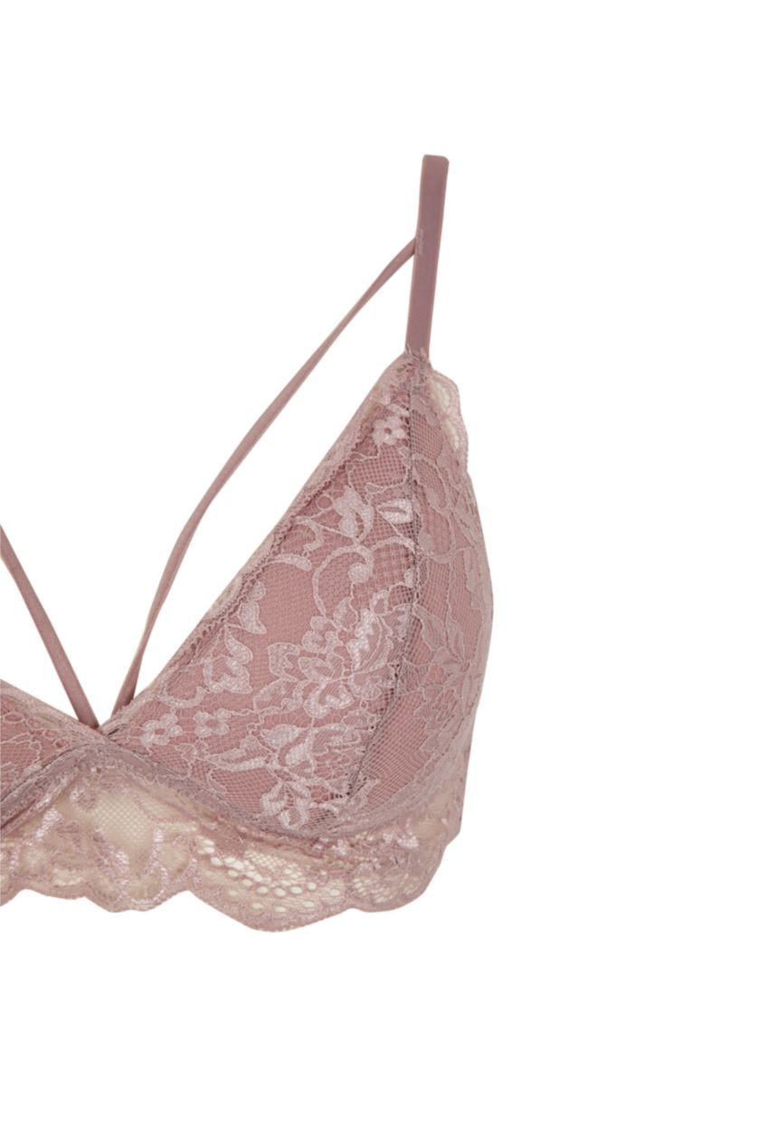 Kadın Gülkurusu Fall in Love Dantelli Pedli Triangle Bralet