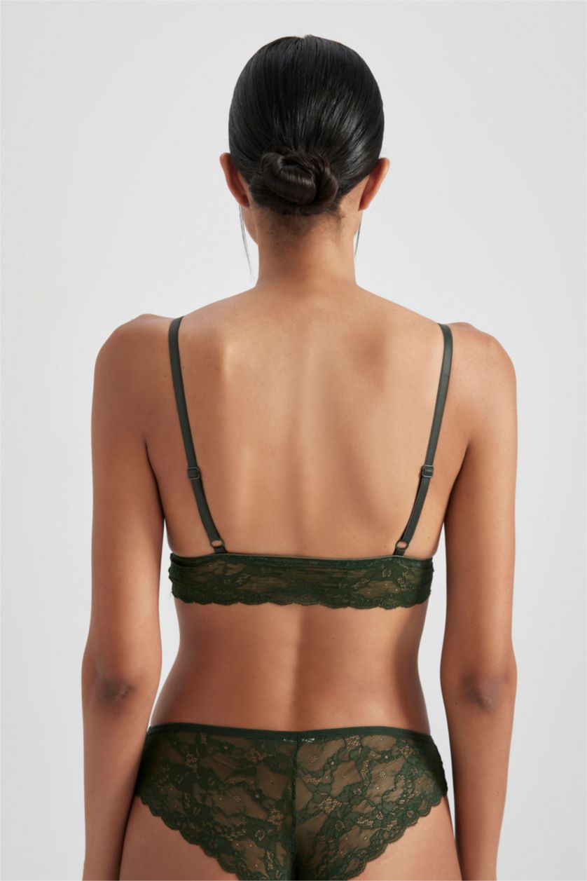 FEMME Kaki Foncé Soutien-Gorge Dentelle Rembourré De Fall In Love