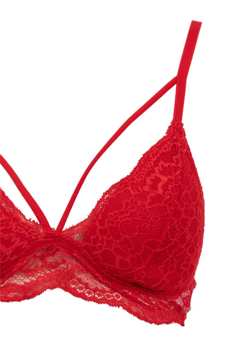 Женщины Красный Бюстгальтер кружевной, Fall in Love