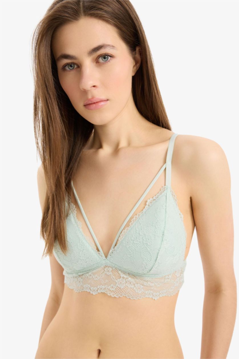 Kadın Mint Pedli Dantelli Bralet