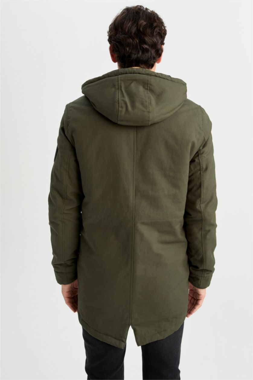 Erkek Koyu Haki Parka