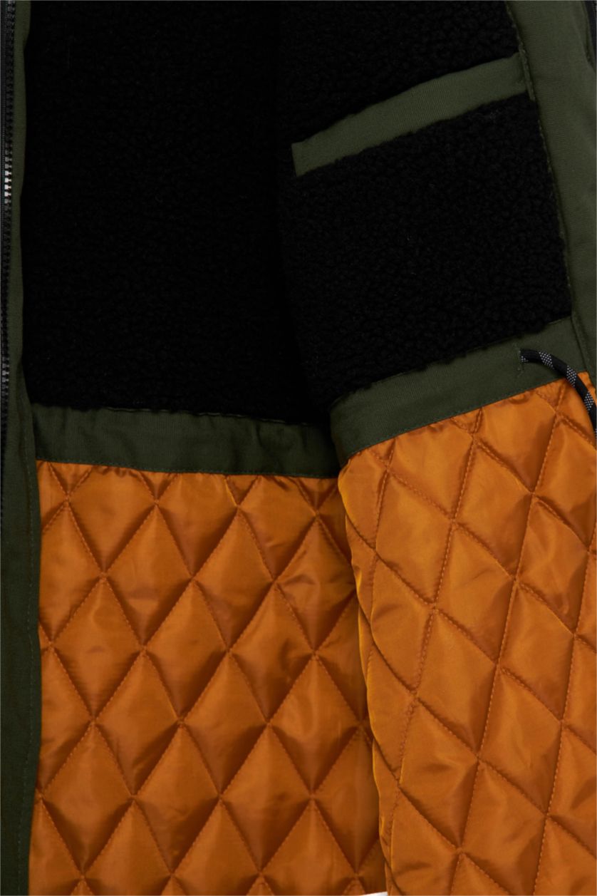 Erkek Koyu Haki Parka