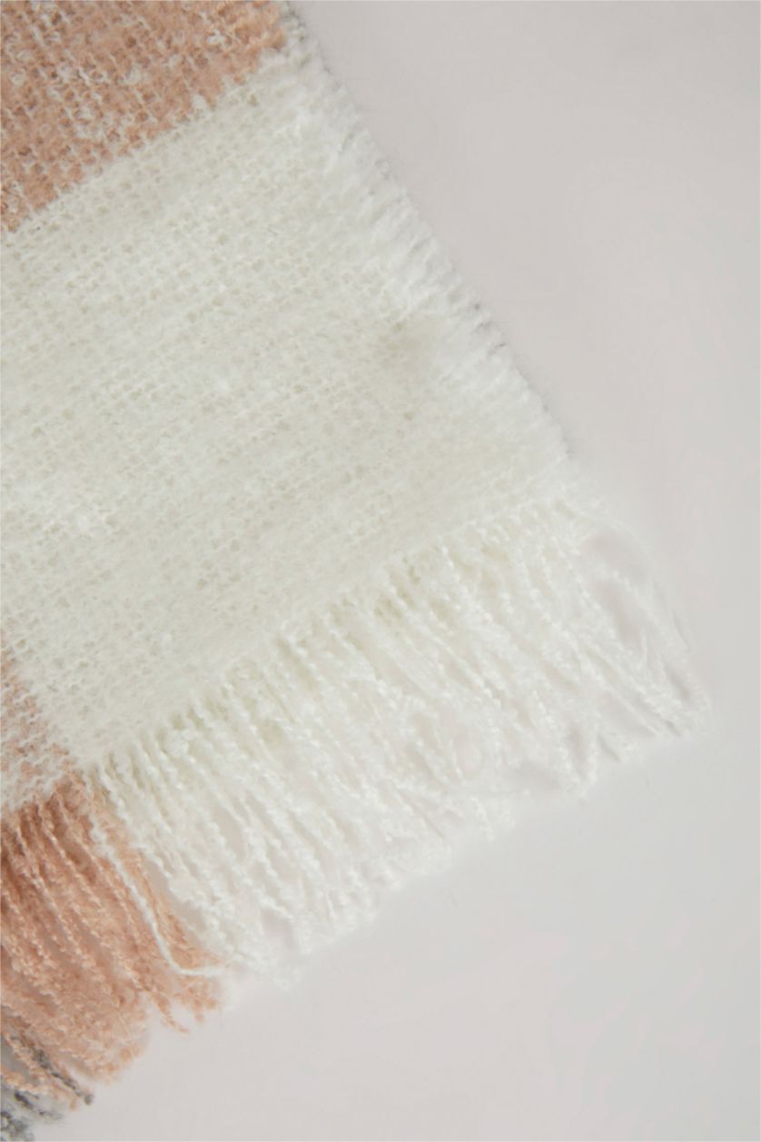 Kadın Pembe Kadın Yumuşak Dokulu Atkı