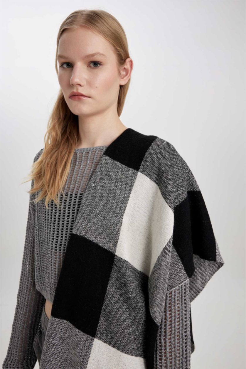 نساء أسود سكارف نسائي تريكو