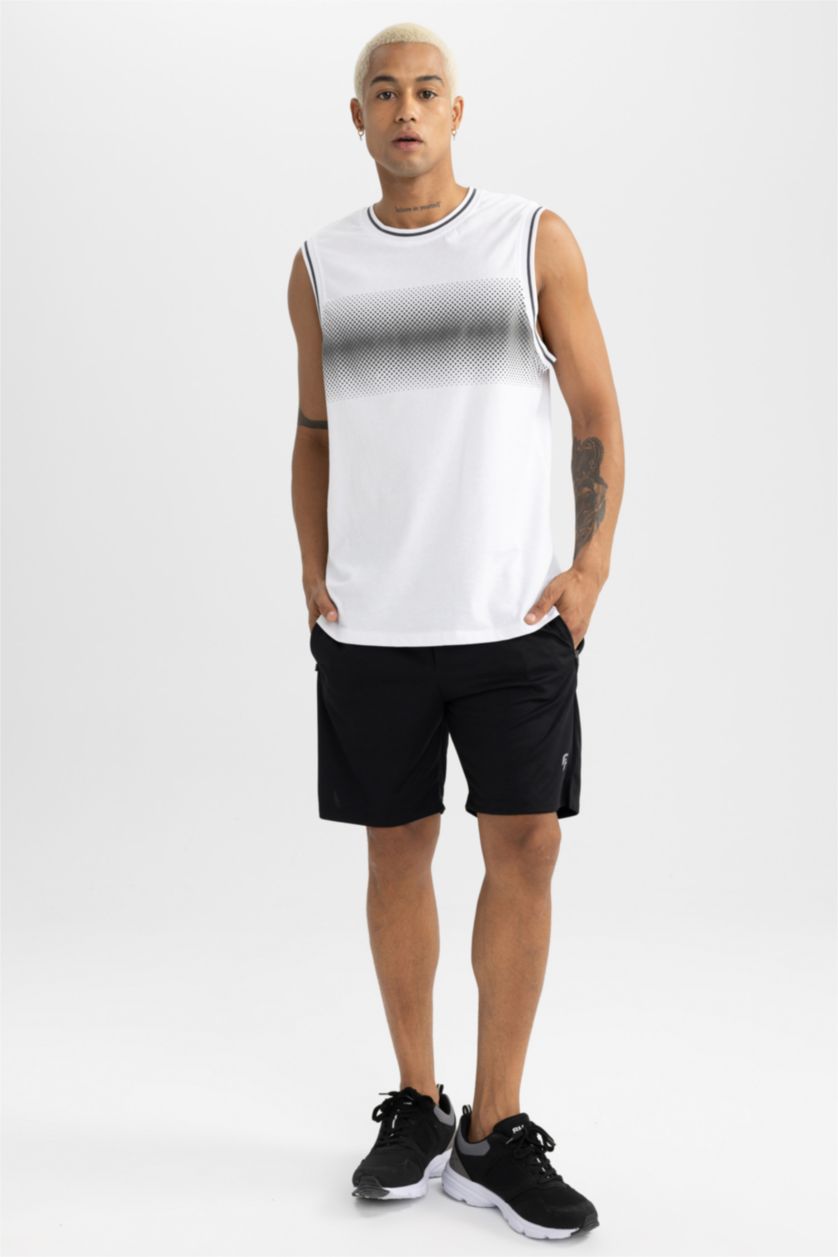 Erkek Beyaz Regular Fıt Atlet