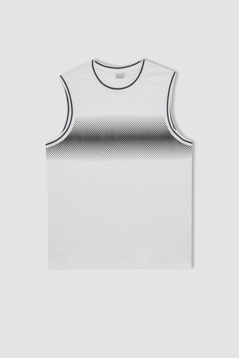 Erkek Beyaz Regular Fıt Atlet