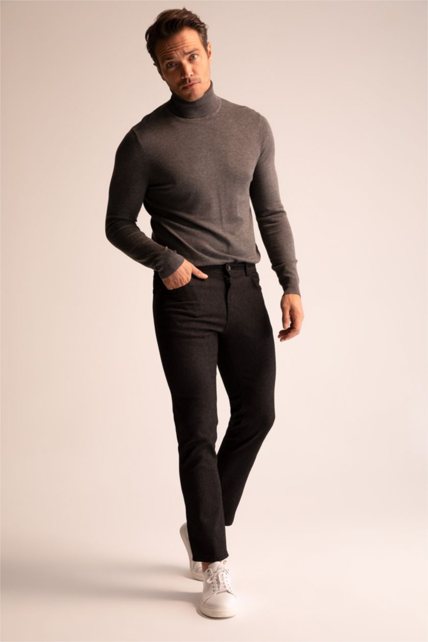 MAN Black Slim Fit Trousers