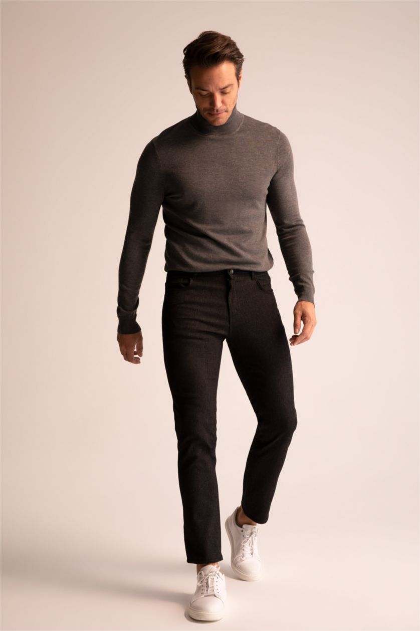 MAN Black Slim Fit Trousers